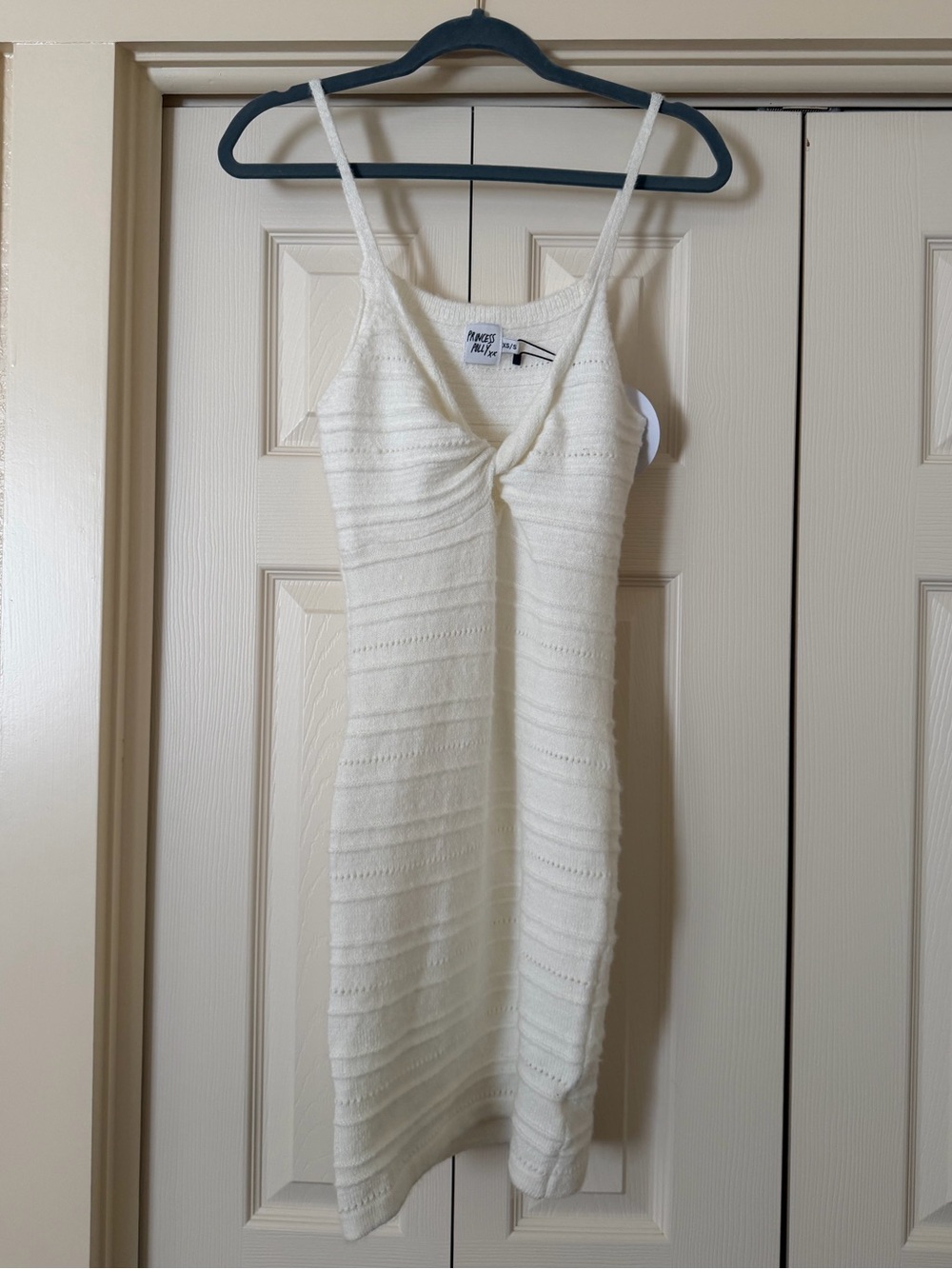 Princess Polly Cream Knit Marian Mini Dress